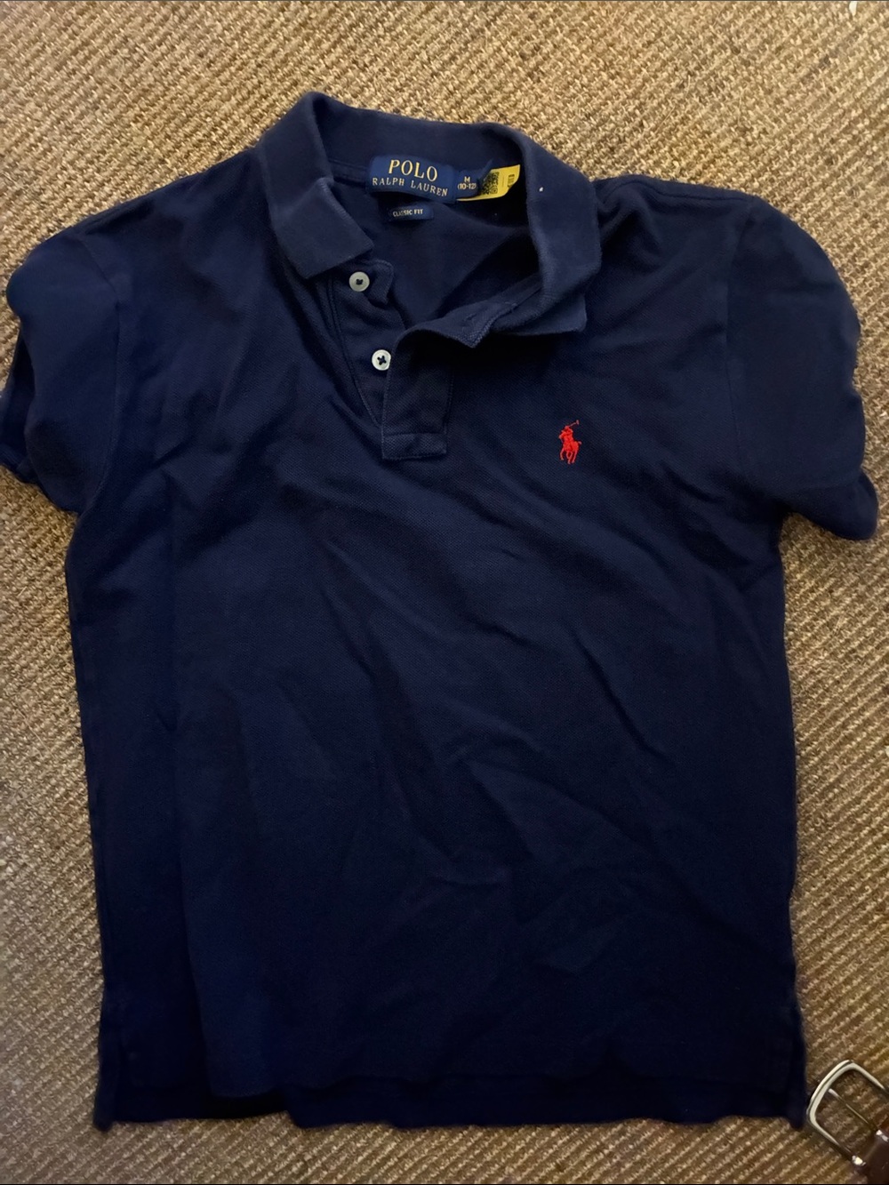 Polo by Ralph Lauren Navy Short-Sleeve Polo with Red Pony
